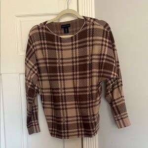 Adrienne Vittadini Brown Tan Crew Neck Sweater